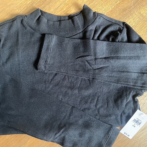 GAP Kids Girls Mockneck Long Sleeve T-Shirt L (10) true black NWT - Picture 2 of 5